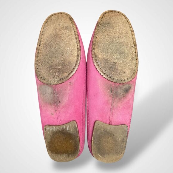 Fieramosca & Co Pink Suede Mule Moccasins Slides Women's Shoes Size 7M Italy - Picture 8 of 8